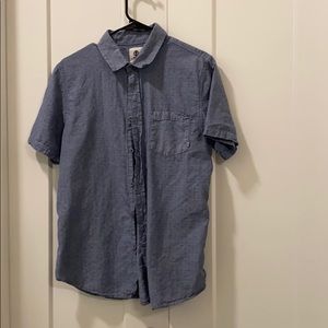 Mens blue short sleeve element button down